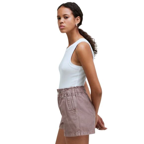 Madewell Pull-On Paperbag Jean Shorts Garment-Dyed Edition Vintage Petal Size 29 - Picture 5 of 11